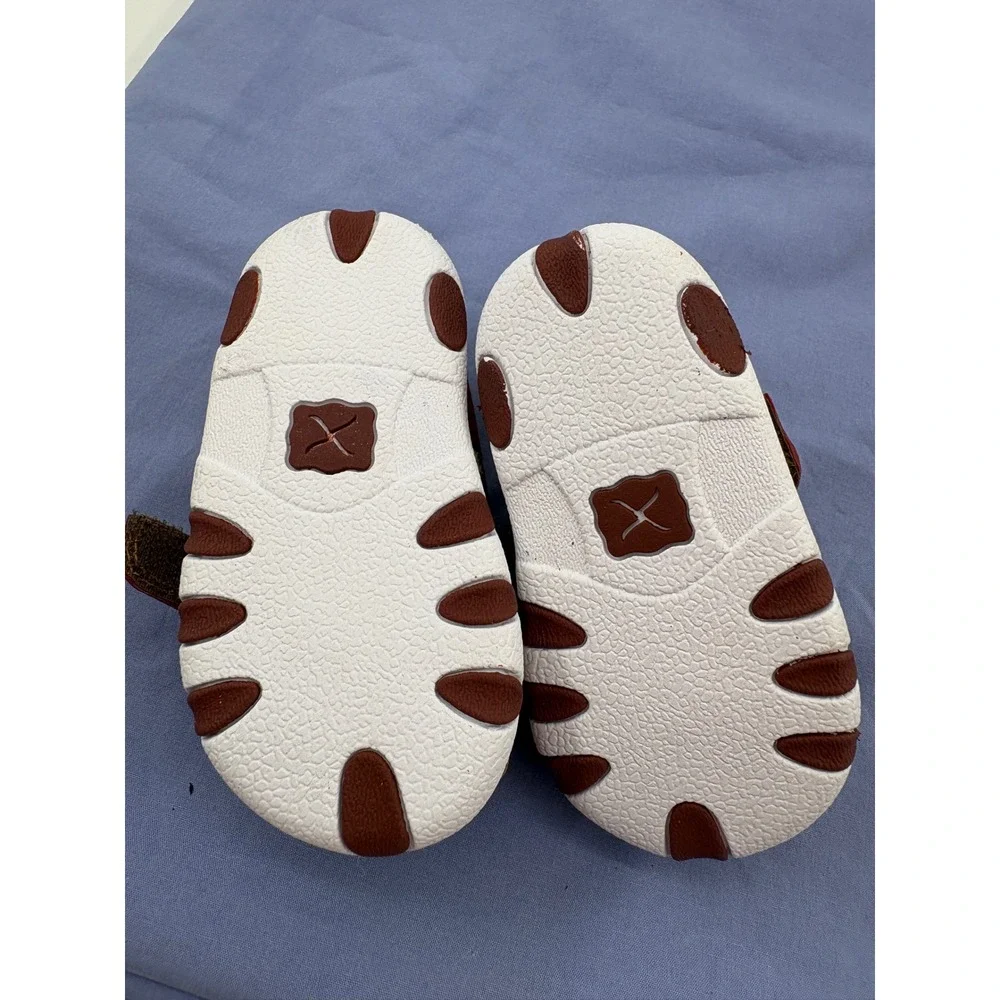 Twisted X Hooey Infant Loper Shoes Size 3M Red Aztec Driving Mocc IHYC001